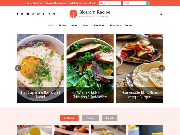 Blossom Recipe Pro WordPress Theme