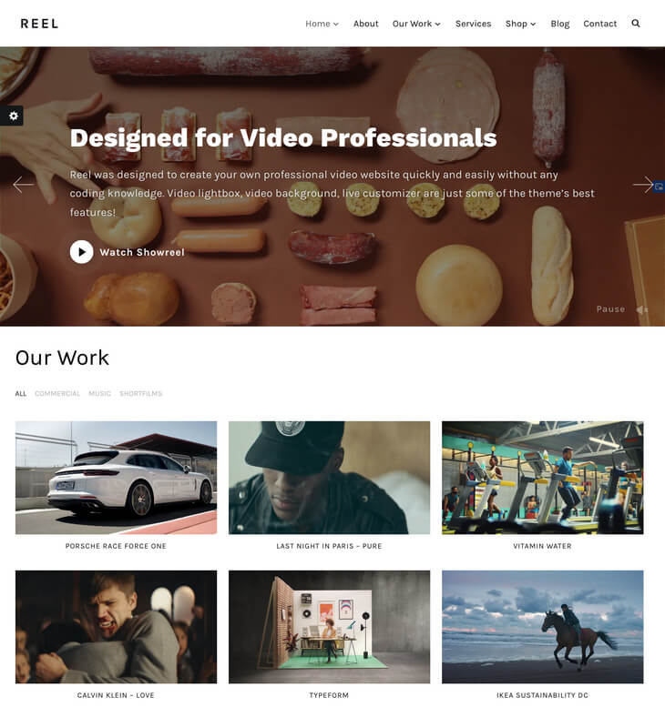 Reel WordPress Theme