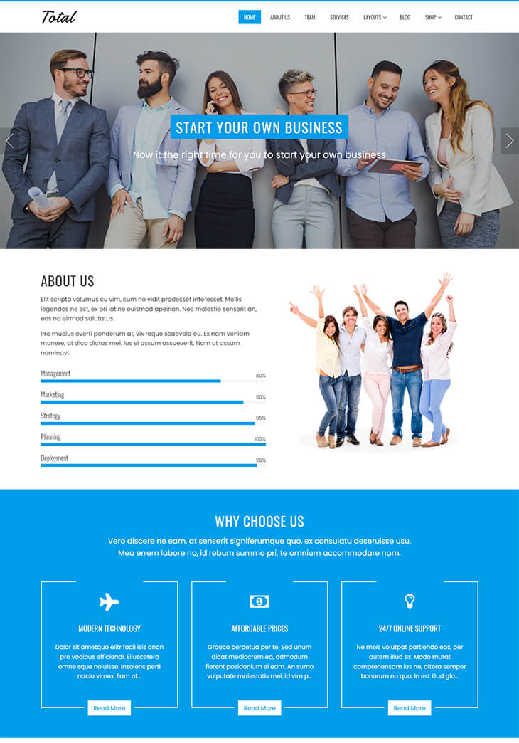 total WordPress theme