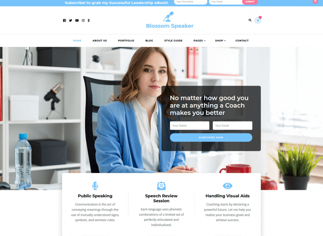 Blossom Speaker Free WordPress Theme