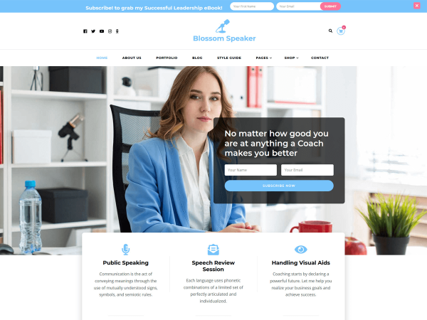 Blossom Speaker Free WordPress Theme