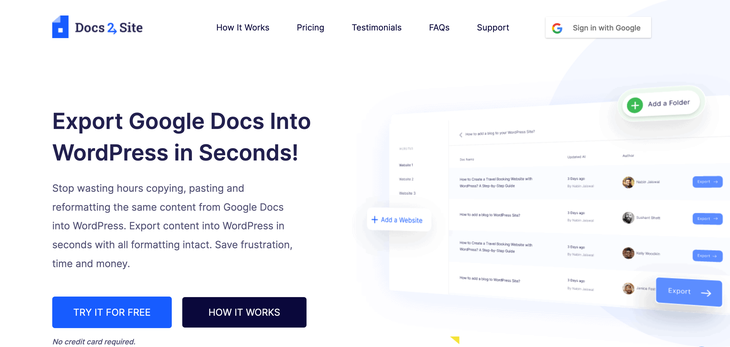 Docs2site