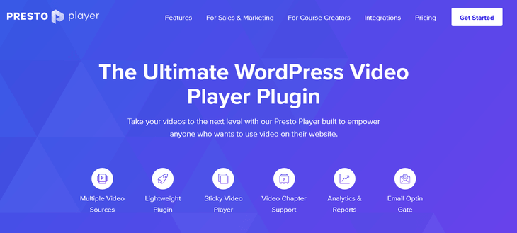 Presto Player plugin