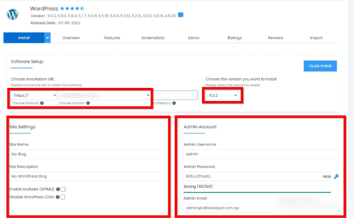 Setup The WordPress Download Settings