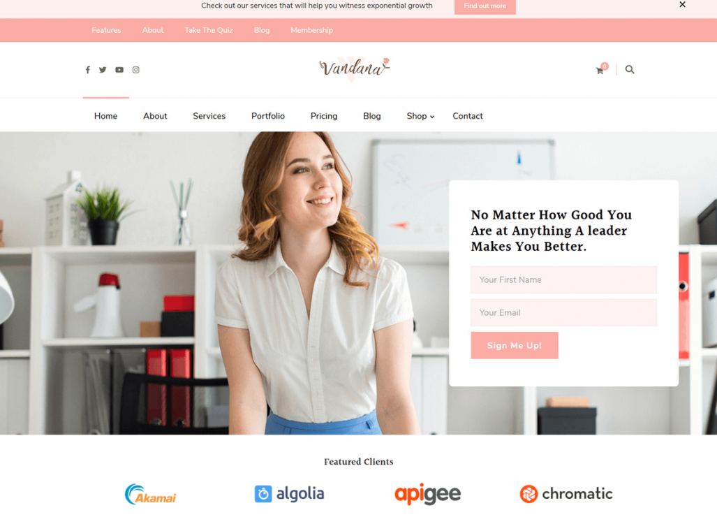 Vandana Lite Free WordPress Theme